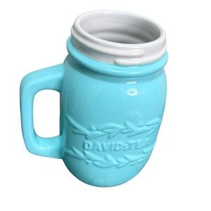 David’s Tea Ceramic Blue Mason Jar Mug